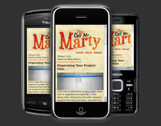 They Call Me Marty Mobile Site